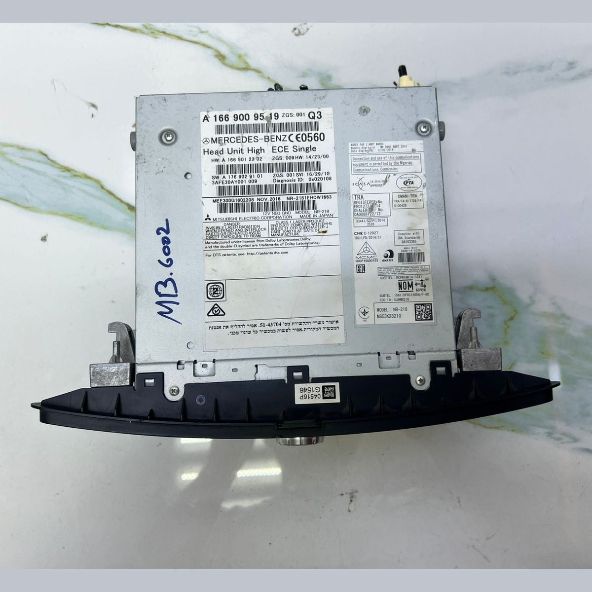 13–16 Mercedes W166 ML GL GLE Radio Audio Head Unit CD Player A166 9009519 OEM