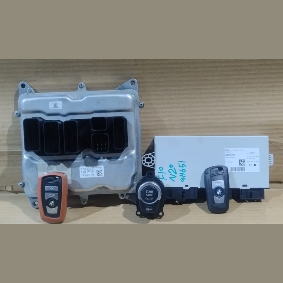 BMW F10 N20 ECU SET DME ENGINE CONTROL UNIT CAS MODULE WITH KEY OEM -