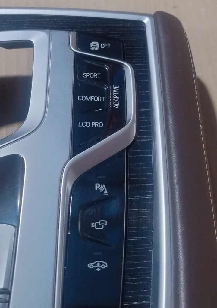 BMW G11 G12 CENTER CONSOLE TRIM COVER WITH KNOB CONTROLLER SWITCHES,  9352292