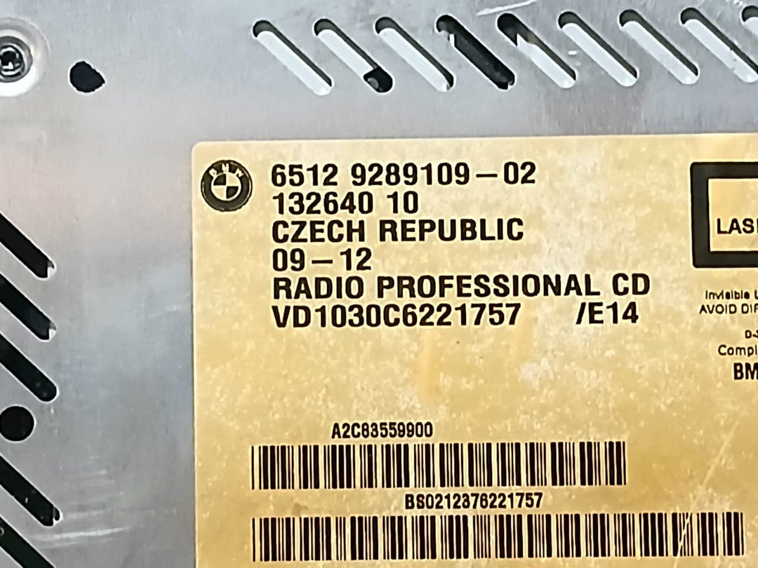 BMW E81 E84 X1 1SER BMW PROFESSIONAL AUDIO CD Player Head Unit - 9289109