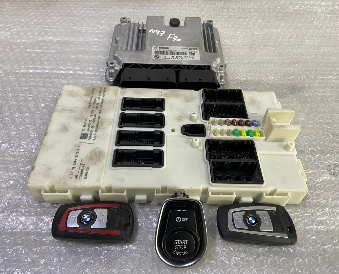 OEM BMW 320d N47N F30 2013 ENGINE CONTROL UNIT ECU KIT DDE 8573259 BOSCH