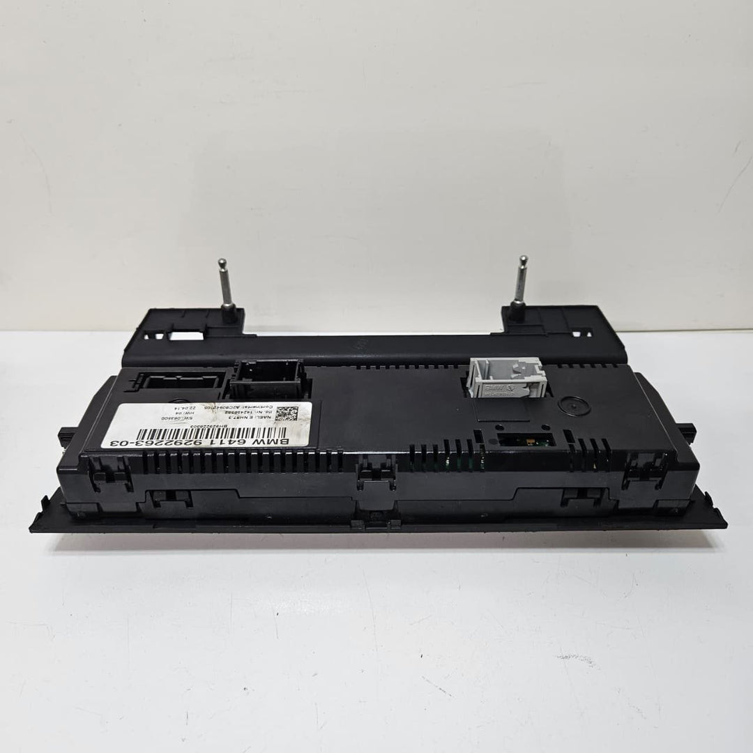 2013-2015 BMW 1 3 Series E81 E87 E90 X1 E84 Climate Control Panel 9292263