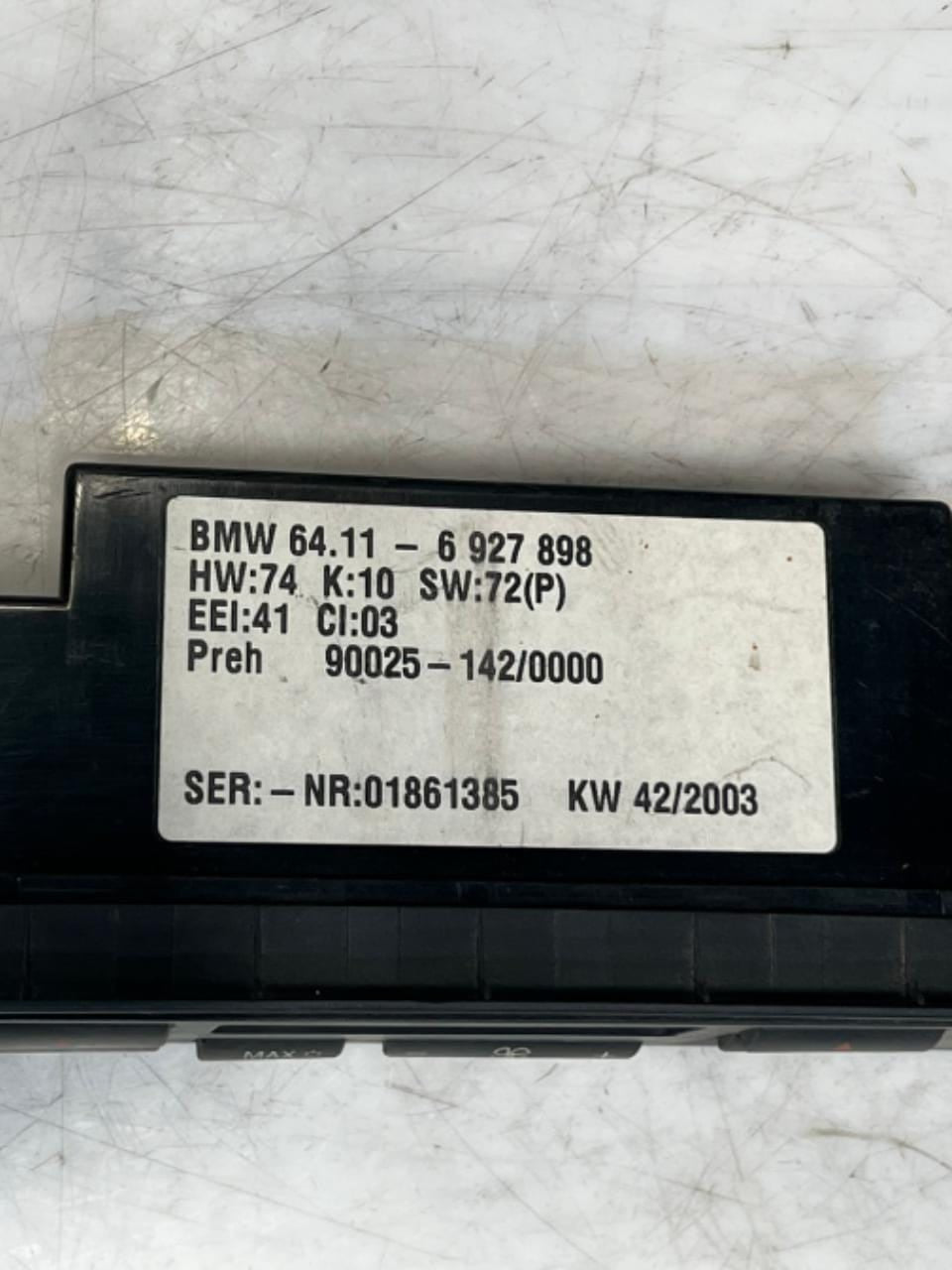 2001-2006 BMW X5 E53 DIGITAL AC HEATER SWITCH Climate Control Unit 6927898 OEM