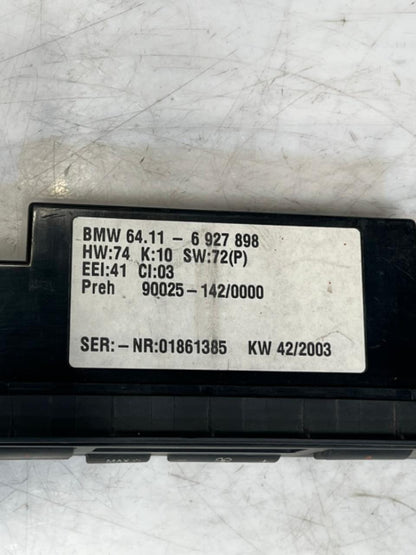 2001-2006 BMW X5 E53 DIGITAL AC HEATER SWITCH Climate Control Unit 6927898 OEM
