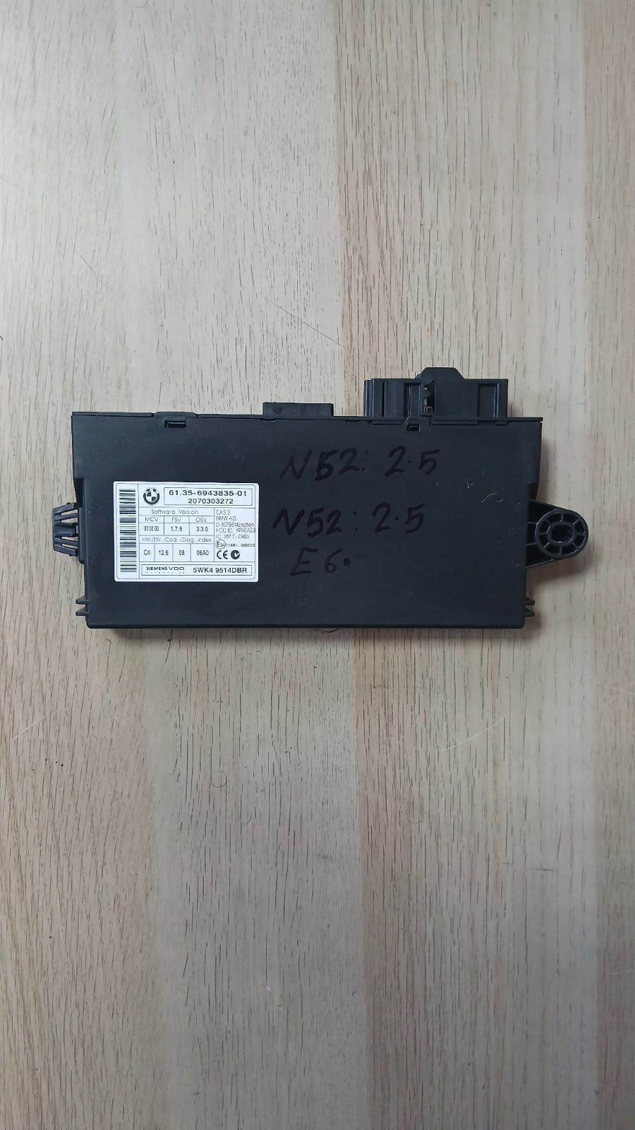 2007 BMW E60 E91 N52 2.5L Engine ECU DME SET 7576297 OEM 525i 325i Control Unit