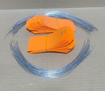 Load image into Gallery viewer, ACRYLIC TAG WITH METAL EYELET – THIN PLASTIC LABEL - IND/CRAFT ID TAG ORANGE
