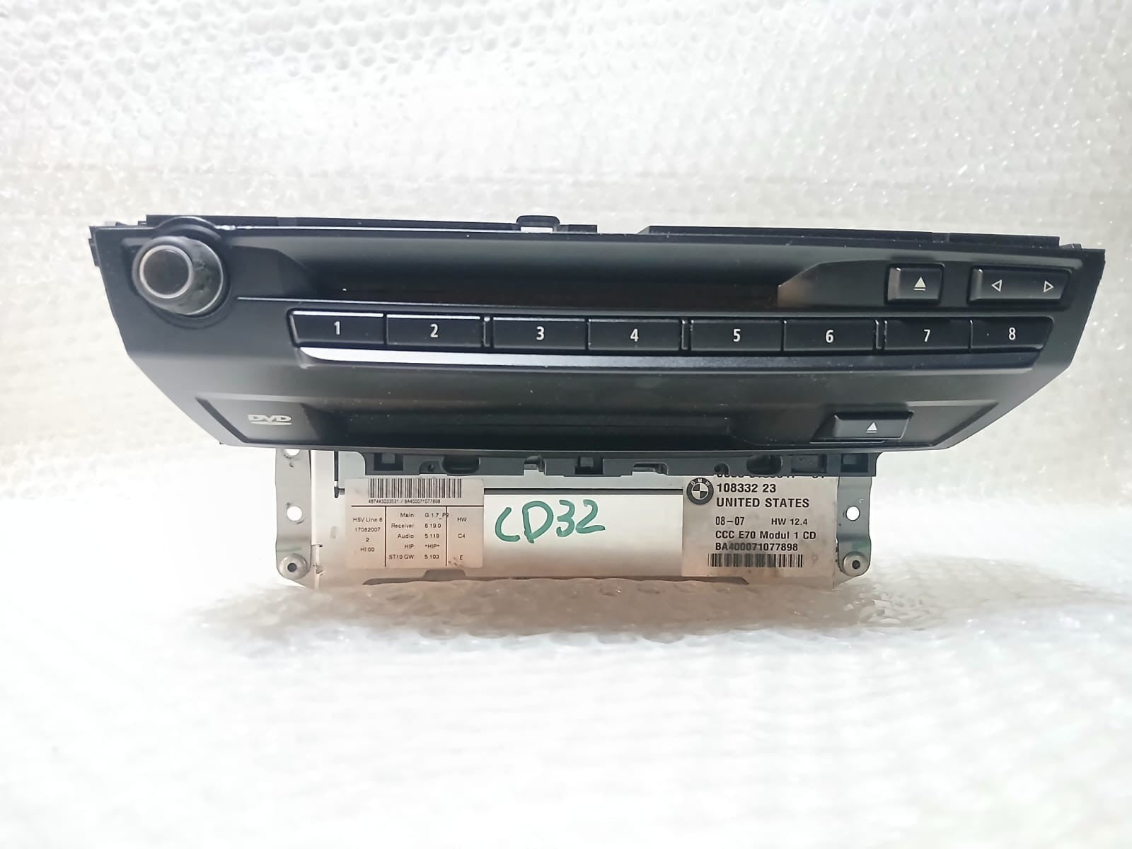 BMW X5 E70 2008-2012 DVD CD 1 CCC Professional Navigation Head Unit 9159047