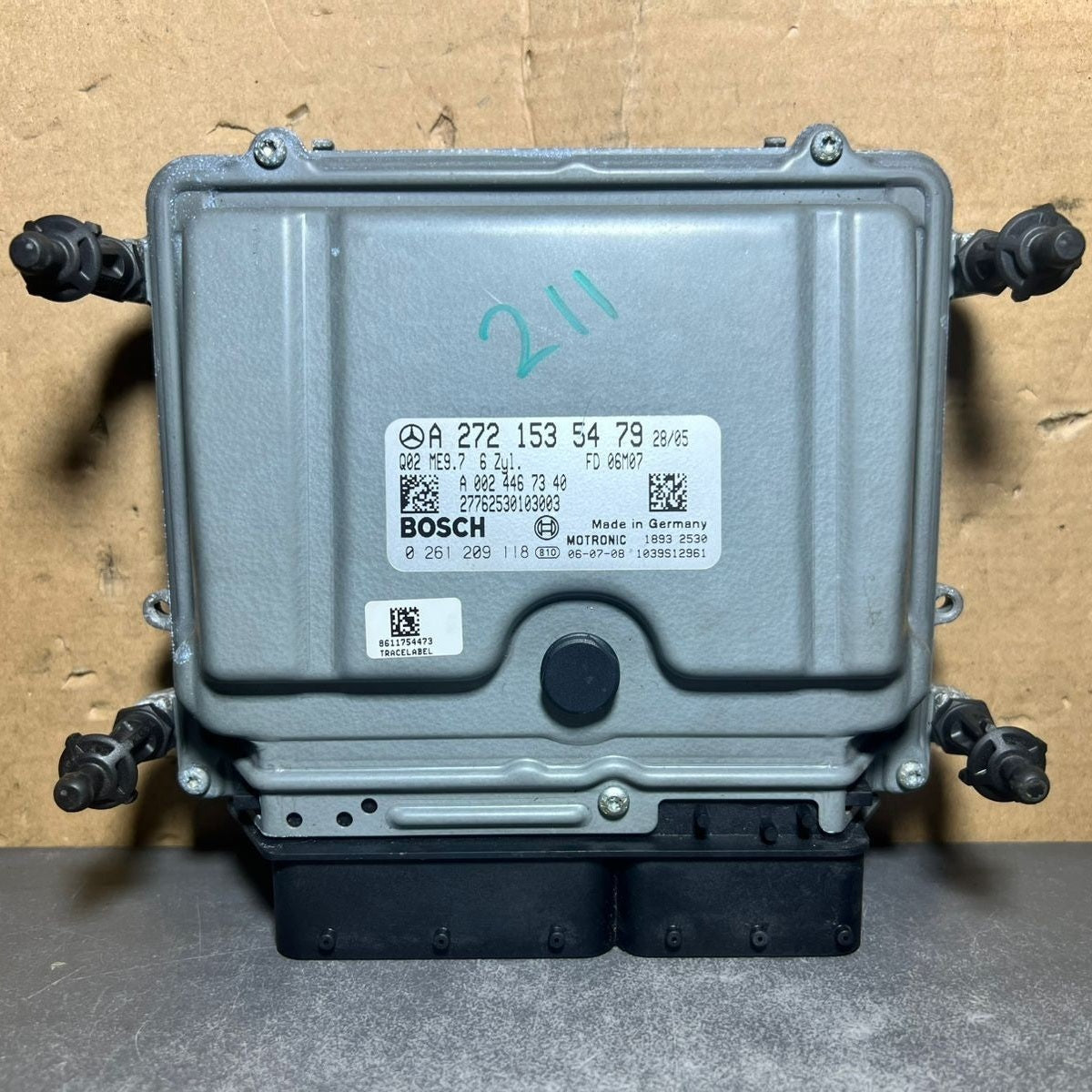 01-09 Mercedes W211 E-Klasse Motorsteuergerät Gerät ECM ECU A272 1535479 OEM
