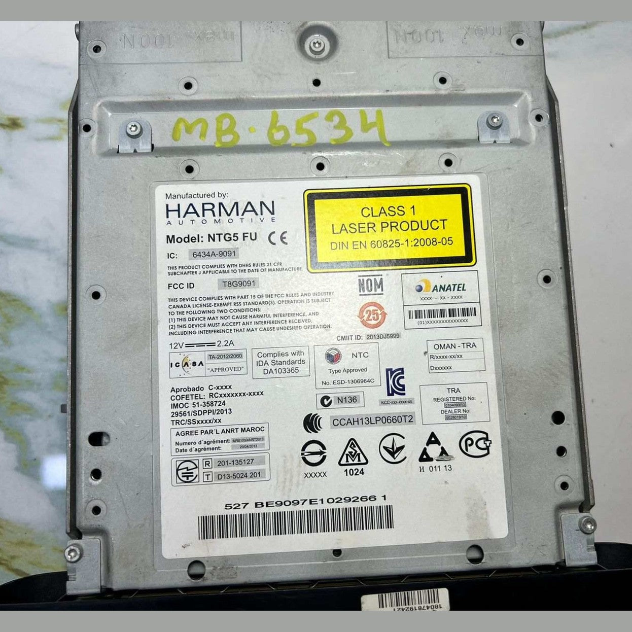 2014 Mercedes S550 Dvd Rear Entertainment Control Unit A2229007609 W222 S-Class