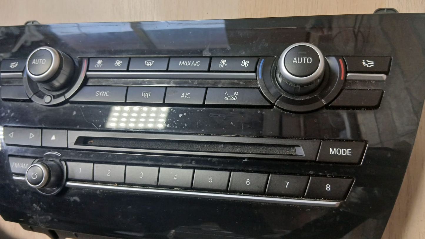BMW F15 X5 Radio AM/FM Climate Control Panel A/C Unit OEM 9350256
