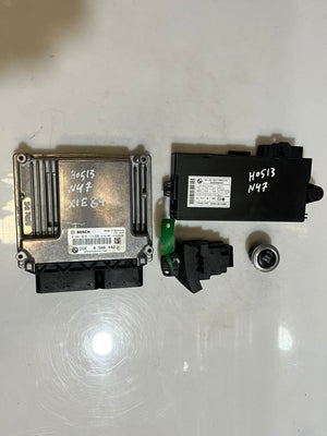 2010-2015 BMW X1 E84 N47 Engine Control Unit ECU SET DDE+ CAS3+ 1KEY 8506442