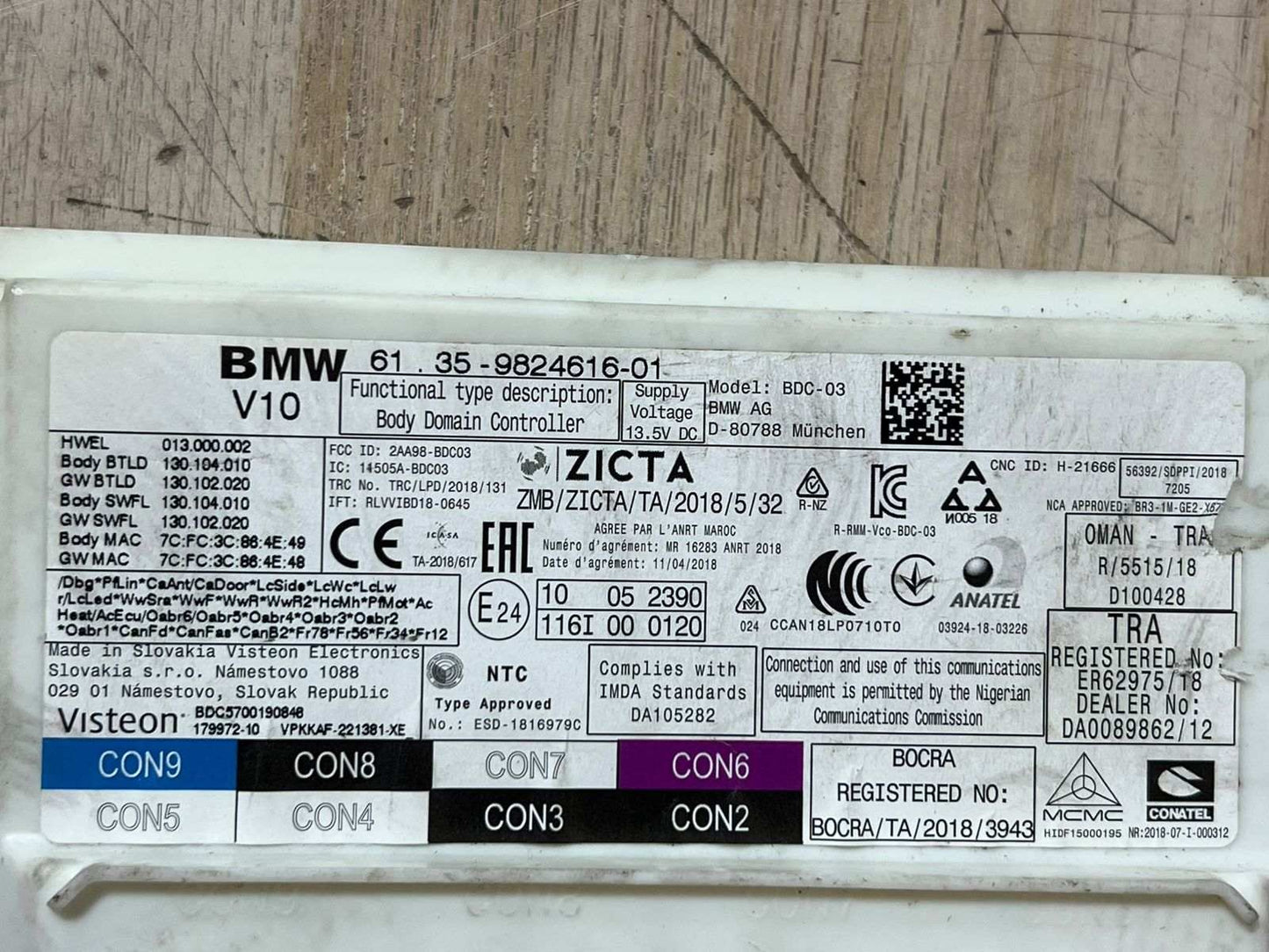 2019-2025 BMW X5 G15 G16 G20 X6 X7 Body Domain Controller 61359824616