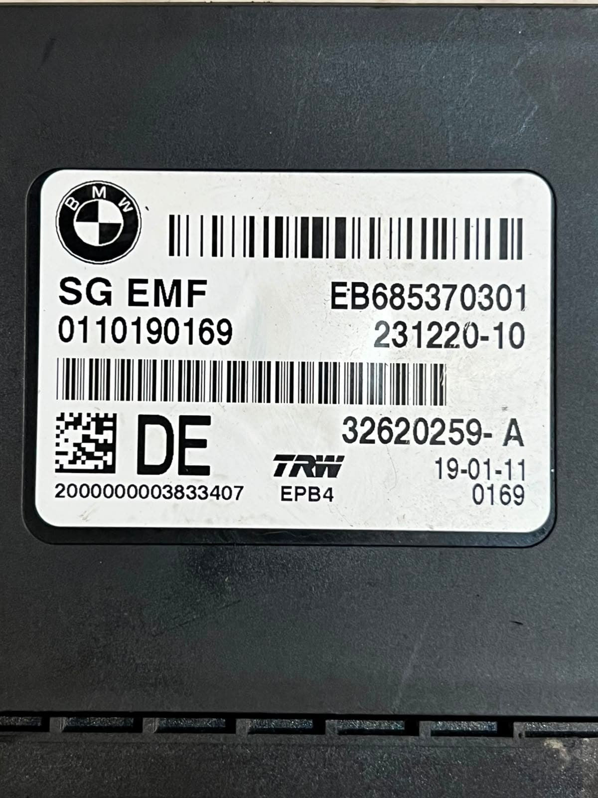 2010-2016 BMW 5 Series F10 F11 F12 F13 F25 535i Handbrake Control Module 6853703