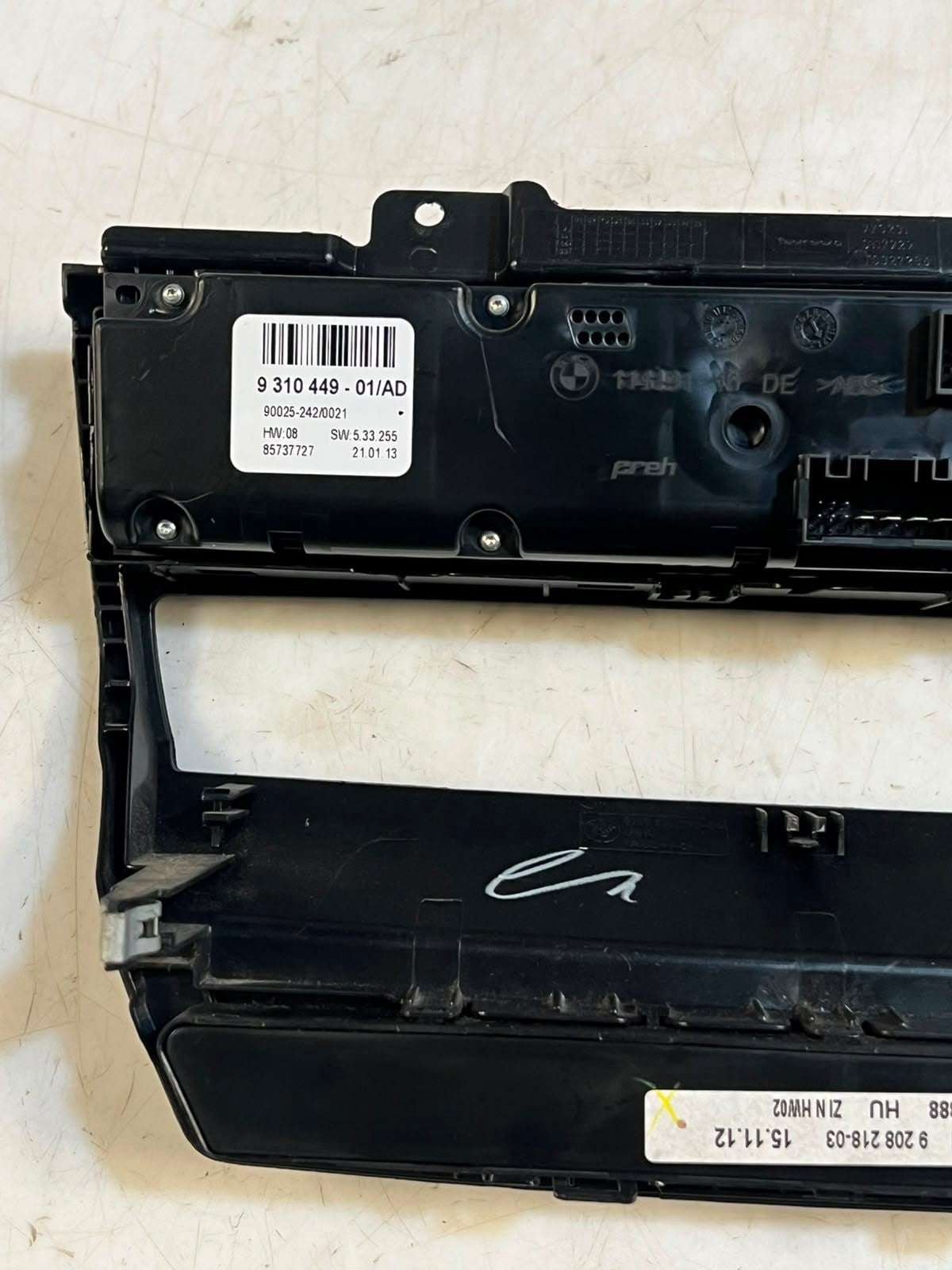 2011-2013 BMW X5 E70 X6 E71 AC Climate Control Panel 9310449 OEM