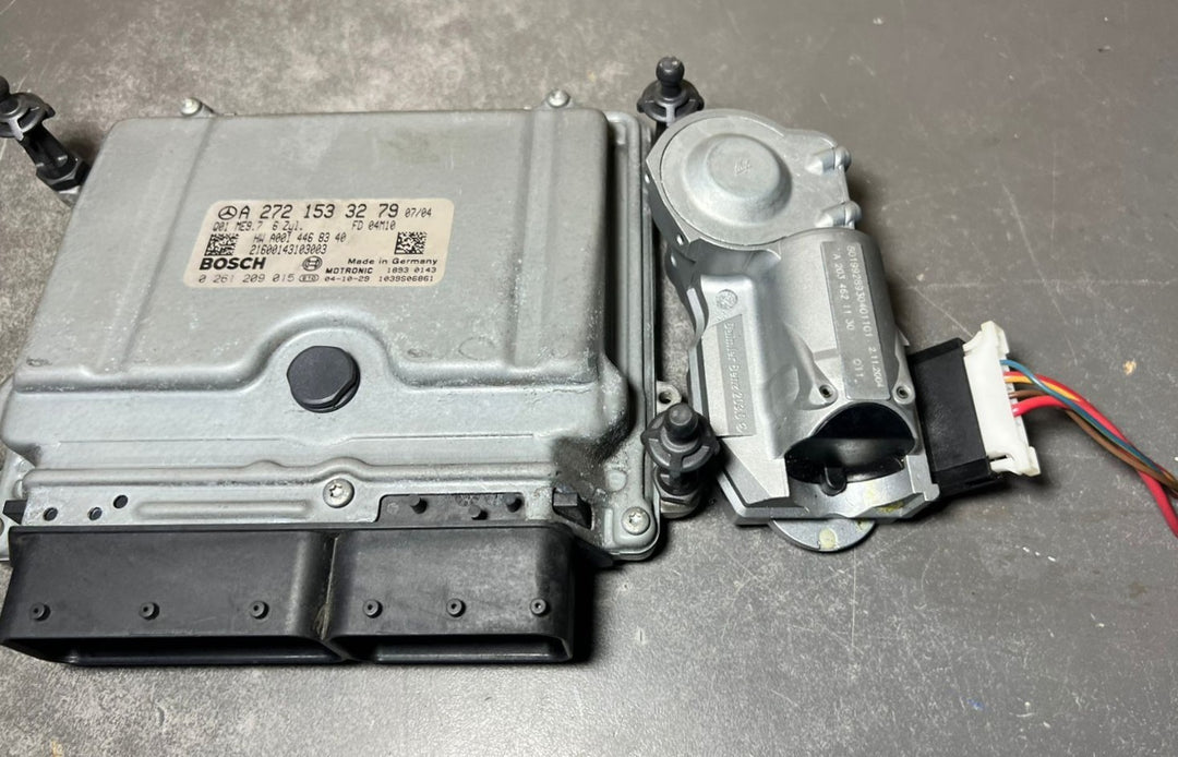Mercedes W211 ECU Engine Control Module Ignition Key Switch Set A272 1533279 OEM