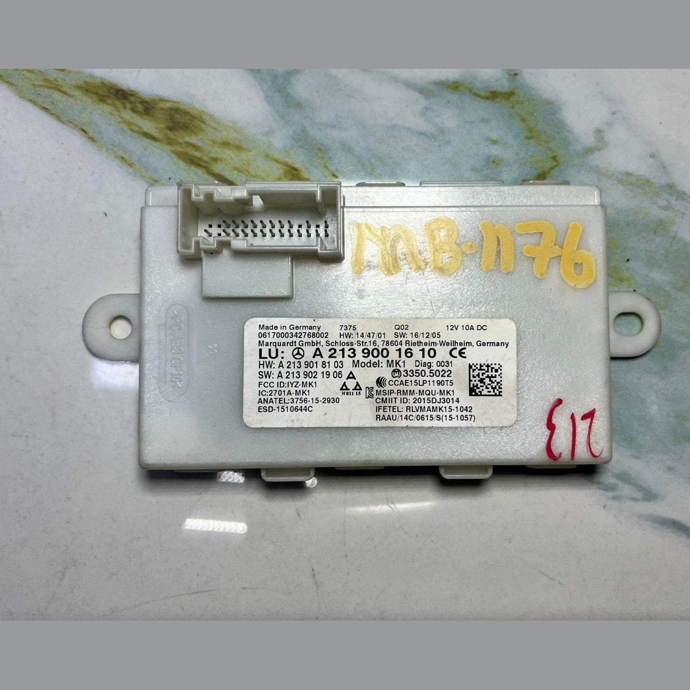 2017-2018 Mercedes E300 Keyless Entry Control Module A2139001610 E-Class W213