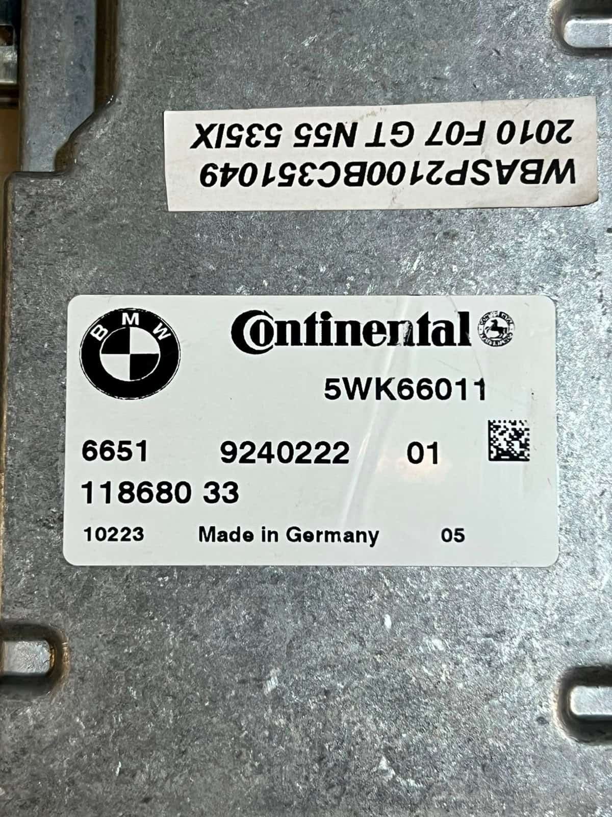 2011-2013 BMW 5' 7' F10 F11 F01 F02 535i Front Camera Control Unit 9240222 OEM