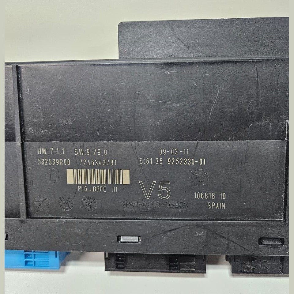 BMW F01 ECU Body Control Module Unit Junction Box Pl6 JBBFE III V5 9252330
