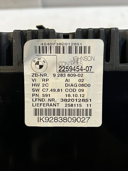 BMW E90, E91, E92, E93 3' E84 X1 Speedometer Instrument Cluster 9283809 OEM