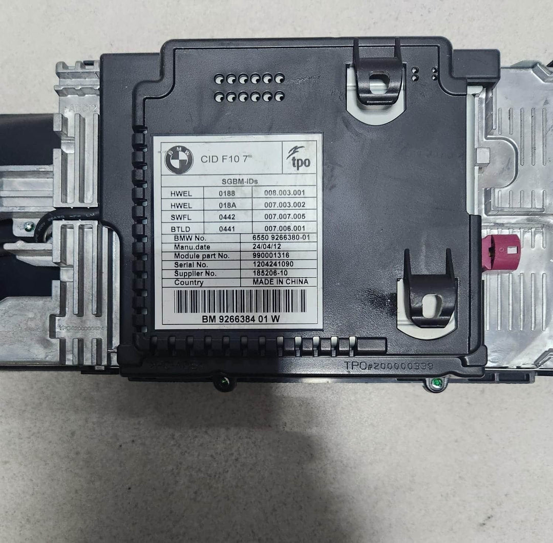 BMW Central Information Display 9266384 F10 F11 F18 5 Series