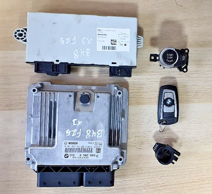 BMW X3 F25 XDRIVE ECU Lockset B48 Automatic Ignition Key Module 8582886
