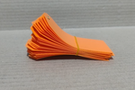 Load image into Gallery viewer, ACRYLIC TAG WITH METAL EYELET – THIN PLASTIC LABEL - IND/CRAFT ID TAG ORANGE