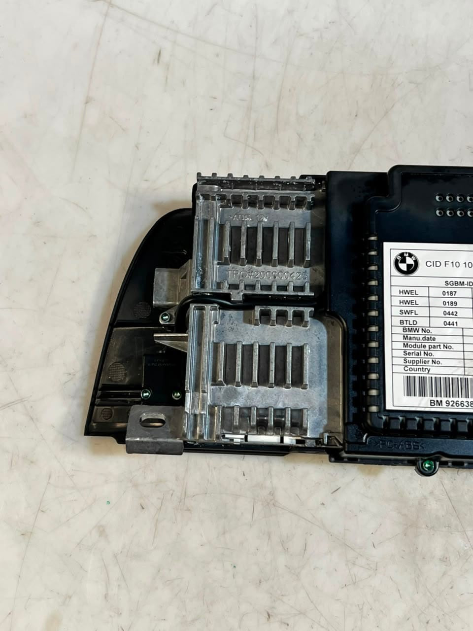 BMW 5 Series F10 F11 528i CID 10.25" Information Display Screen 926638501Z OEM