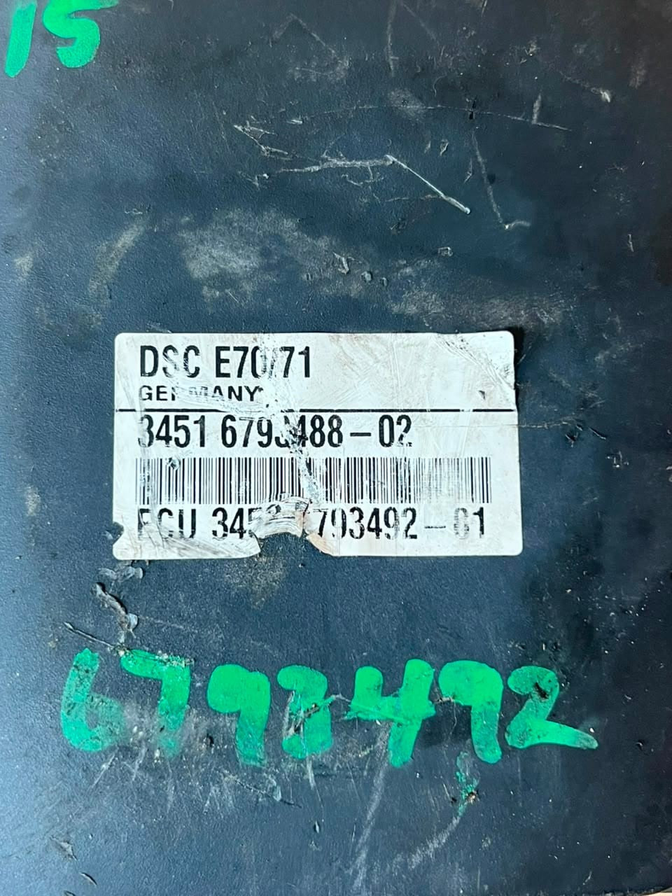 2010-2011 BMW X5 E70 and X6 E71 ABS DSC Pump Control Unit 6793492 OEM