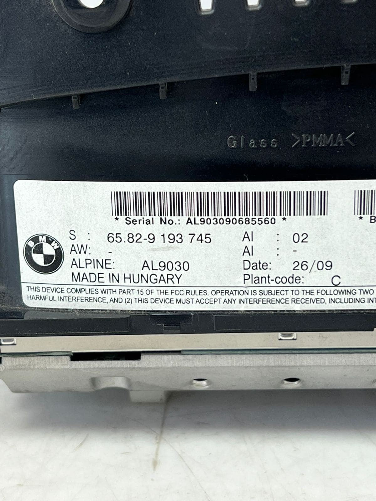 BMW Cic Professional Navigation System Controller Head Unit SET 9214925 993745 