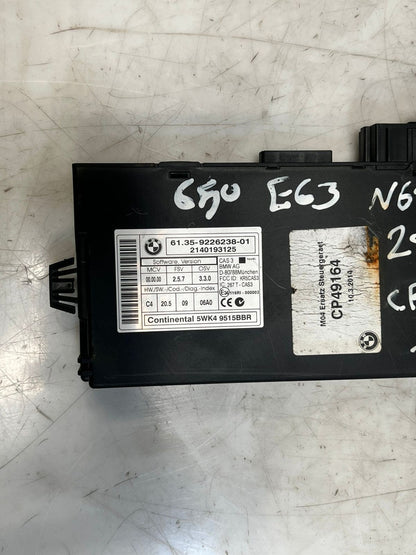2007 BMW E63 N62 650I 128i Cas3 C4 Control Access System Module 9226238 OEM