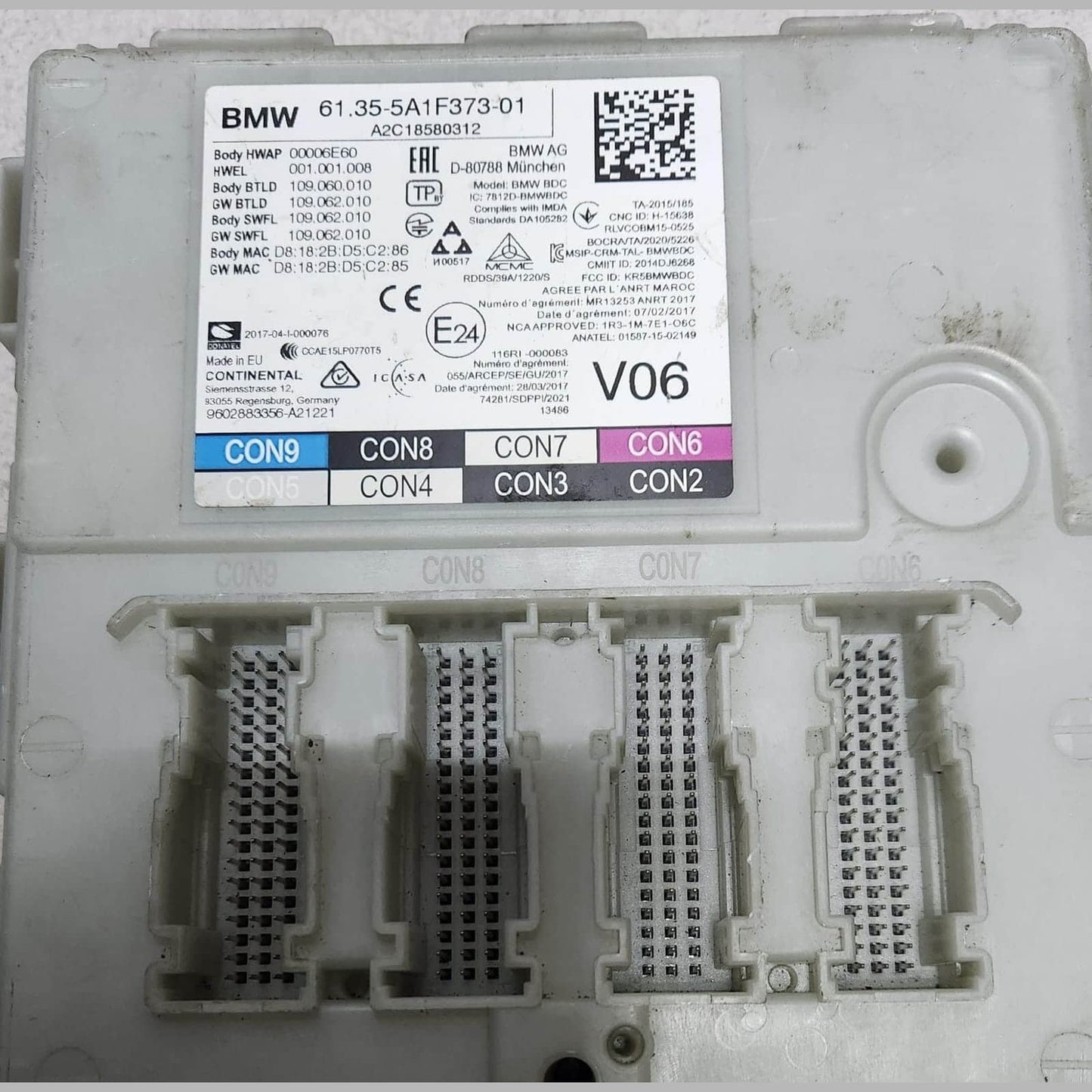 2018 BMW X3 Body Domain Controller 5A1F373  X3 G01 and X4 G02