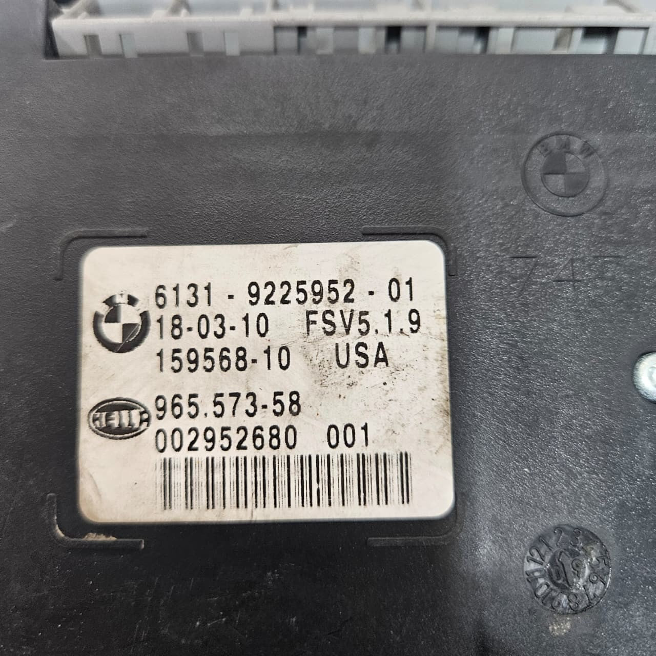 2006-2013 BMW X5 E70 X6 E70 Interior Light Switch Unit Roof 9225952