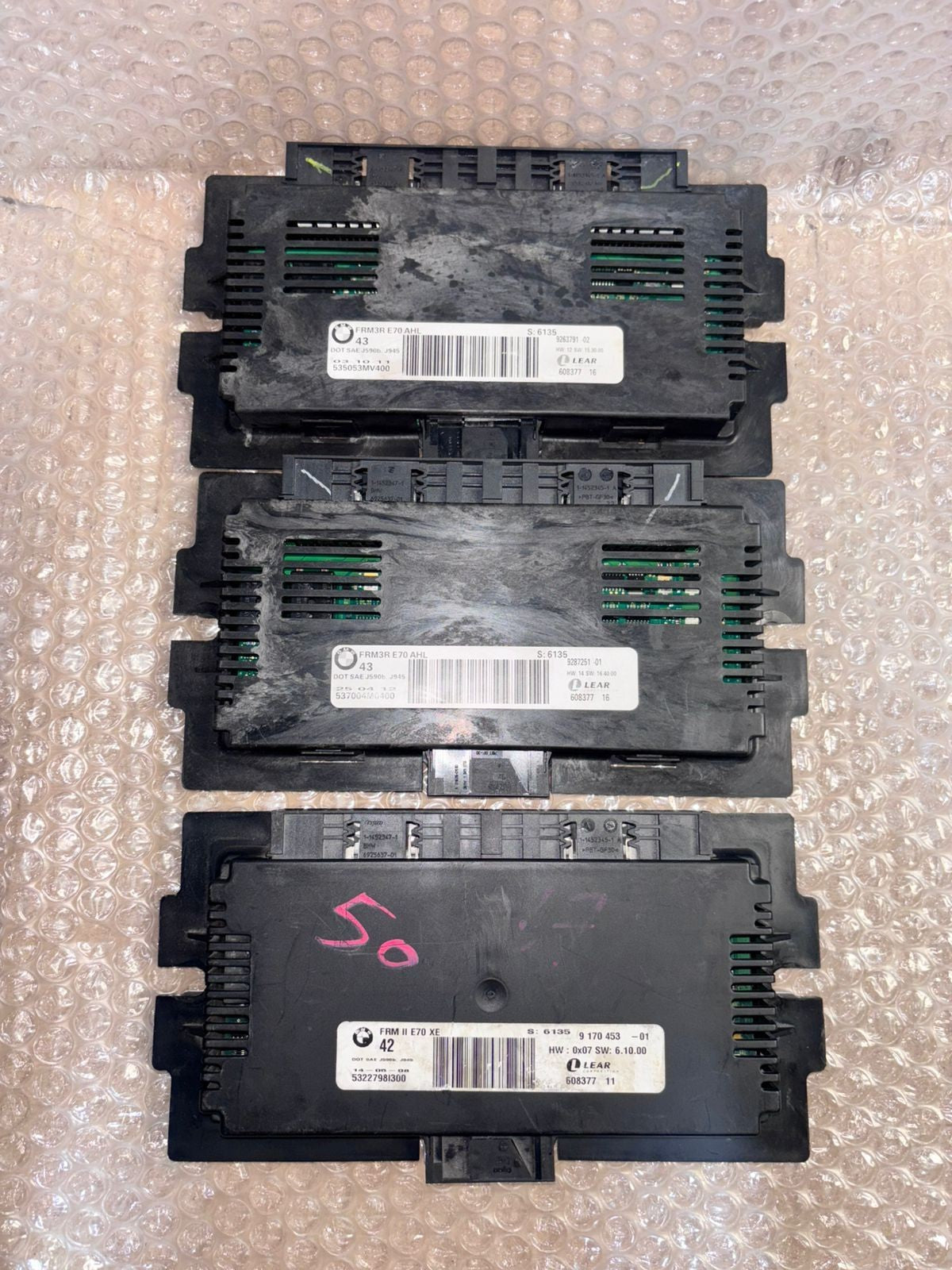 Bmw X5 E70 FRM Footwell Module Genuine 9263791 -9170453 - 9287251 LOTS 3PCS