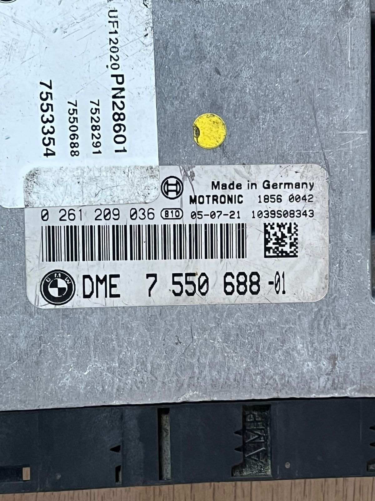 BMW Engine Control Unit 7550688 BMW E81 E87 116i model ECU 