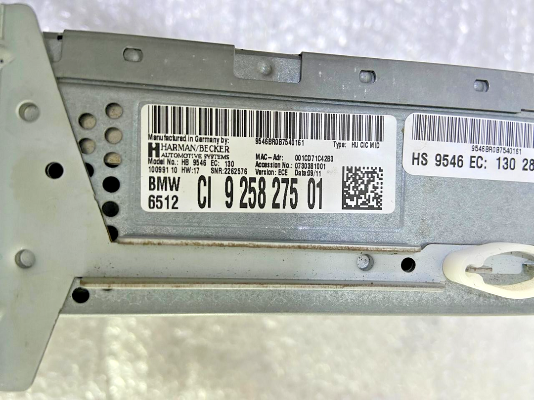 BMW X5 E70 CIC MID AUDIO SYSTEM HEAD UNIT & INFOTAINMENT CONTROL MODULE 9258275