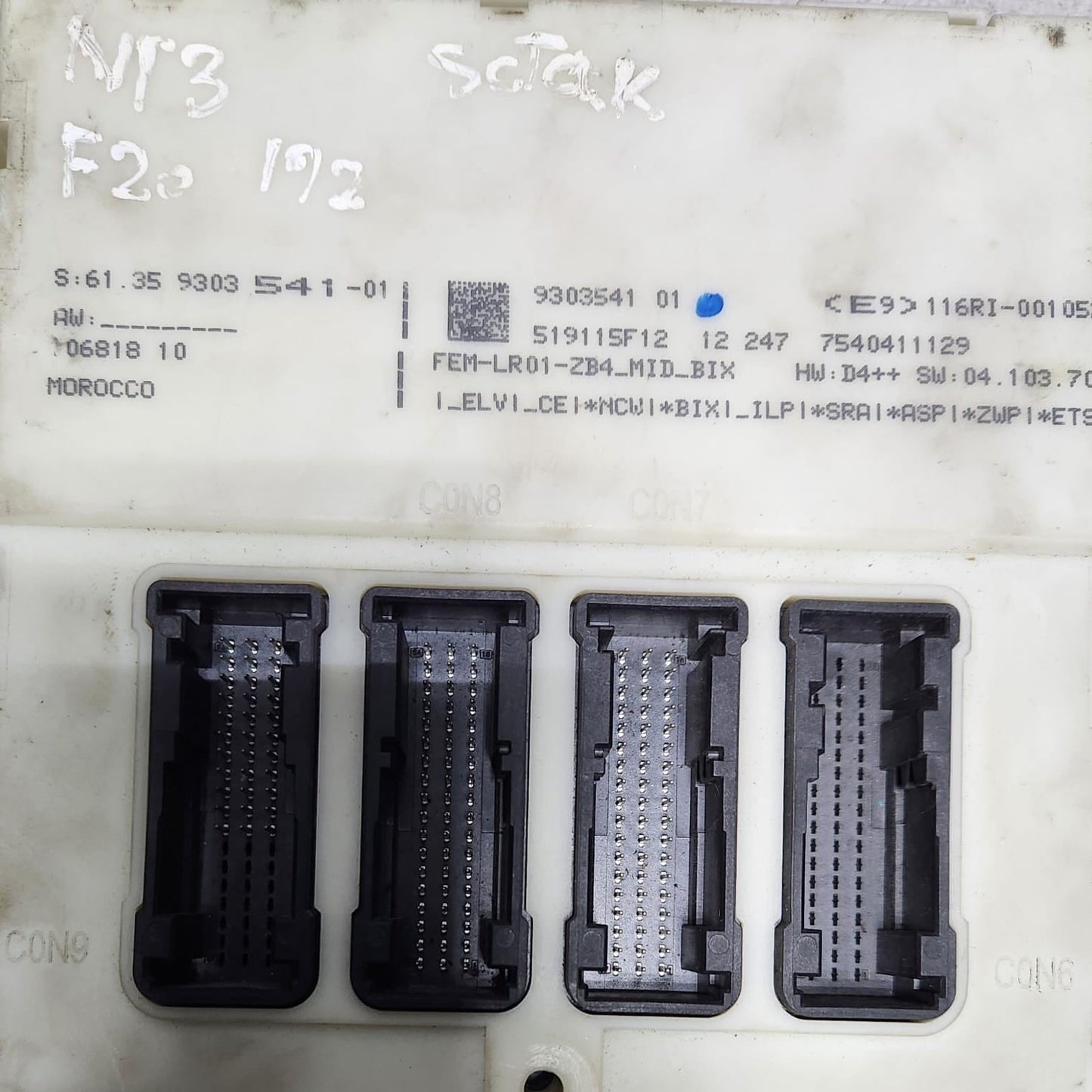 BMW Front Electronic Module 9303541 1 2 3 4 Series F20 F21 F22 F30 F31 F32 F36