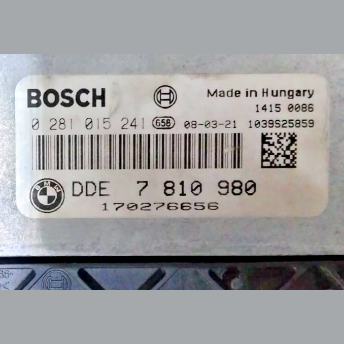 BMW X6 E71 M57 D5 TWIN TURBO M57N2 DIESEL Engine CONTROL ECU DDE 7810980 2011