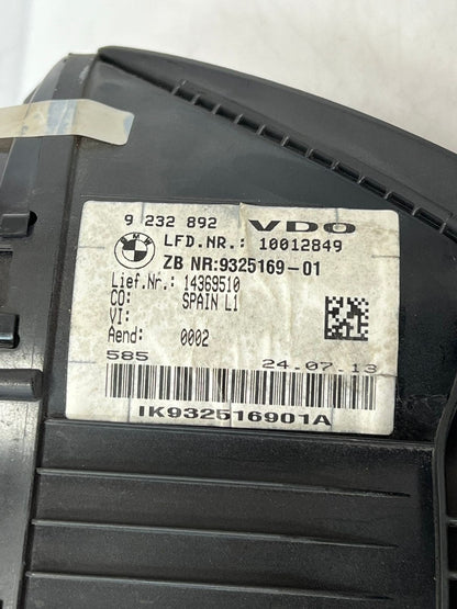 2017 BMW 1 Series F20 LCI 116D 1.5 Diesel 235i Instrument Cluster 9232892 OEM
