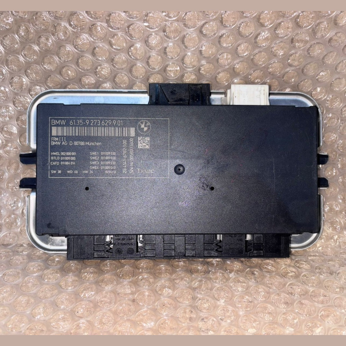 BMW 5 Series F10 2010 TO 2012 Control Module Frm Unit 9273629