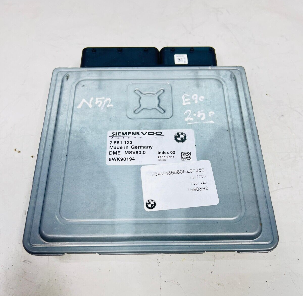 MSV80 08-10 BMW E90 328i 530i X5 Z4 N52 ECU Engine Control Module Unit 7581123