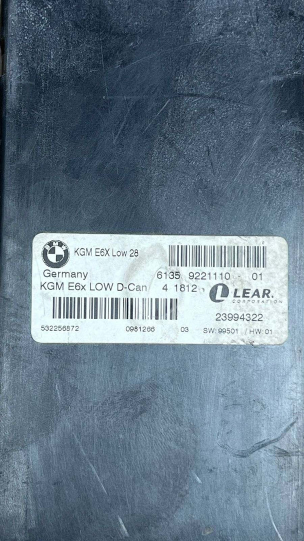 2008-2010 BMW 528i Body Gateway Module 9221110 5 6 Series E60 E61 E63 E64