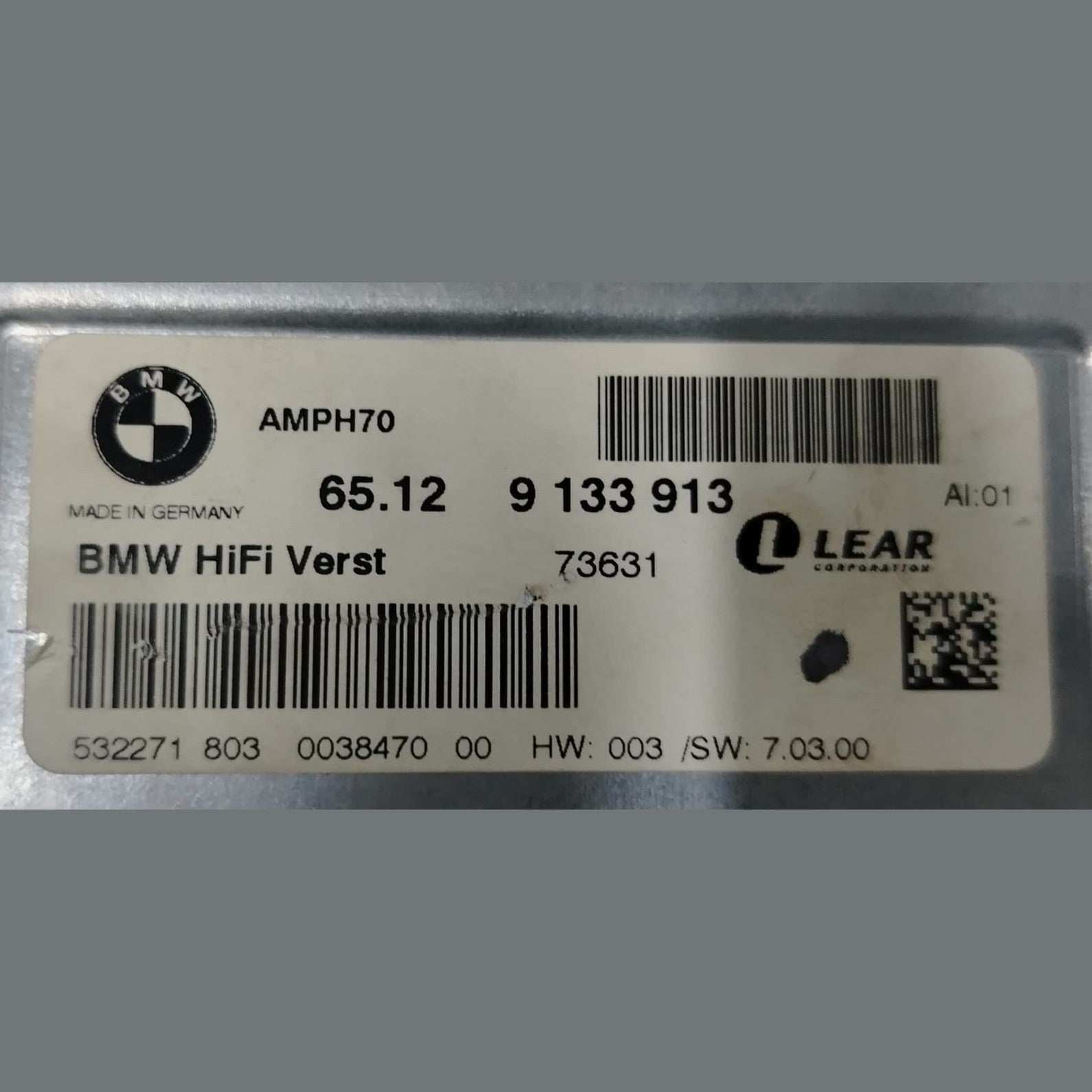 OEM BMW X5 E70 Radio Amplifier Audio HIFI Amplifier Sound 9133913 LEAR