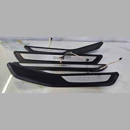 OEM BMW F01 F02 Front Rear Door illuminated Sill Plate Kick door step trim Set