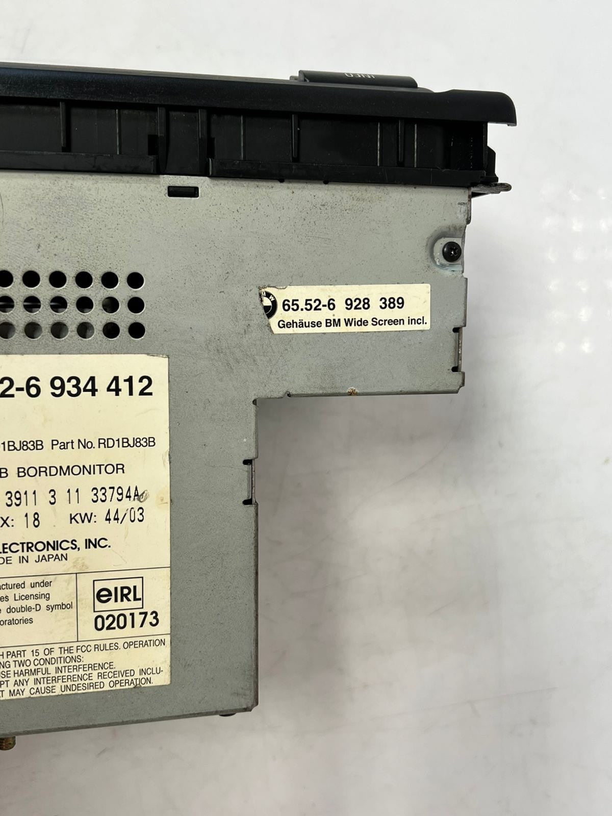 2002-2003 BMW 530i E38, E39, E53 16':9' On-Board Monitor Wide Screen 6934412 OEM