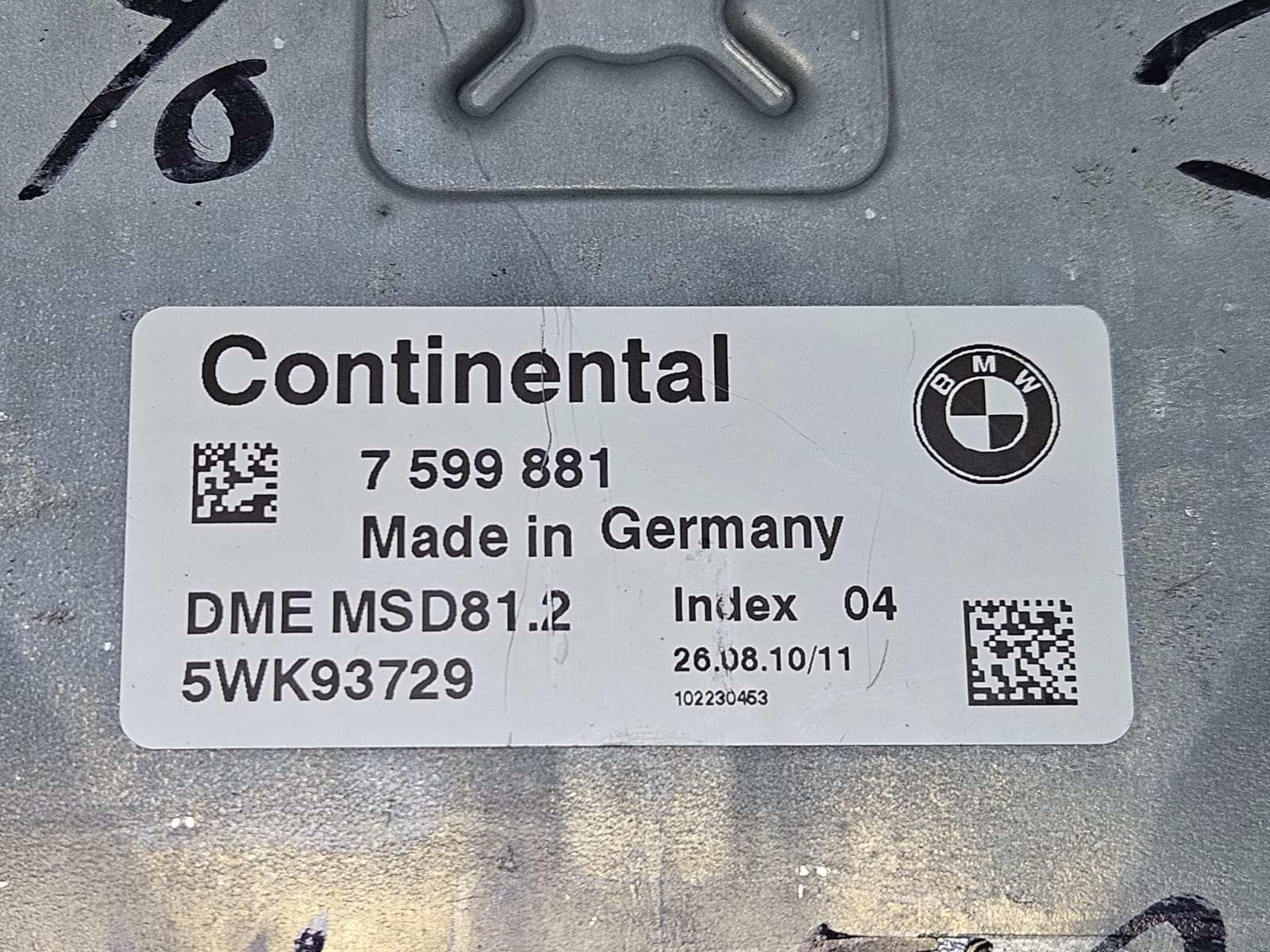 BMW 1 3 E81 E87 E90 E91 N43B20A ECU Engine Control Unit DME MSD81.2 7599881 Set