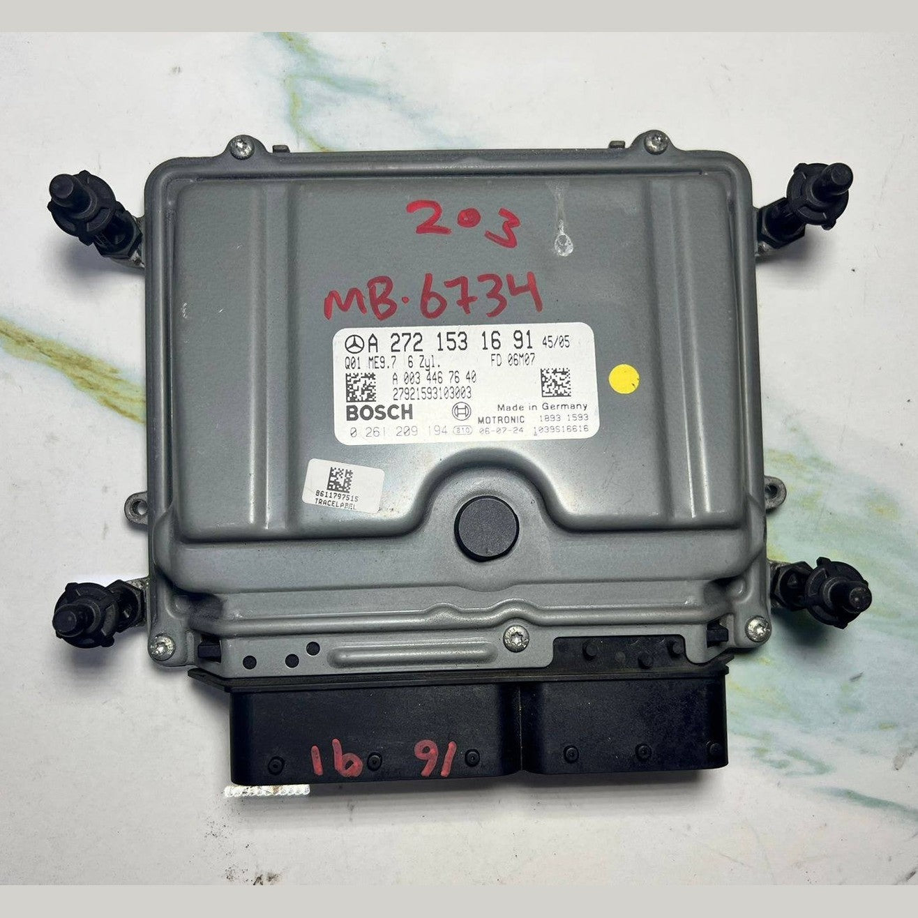 2006-2007 Mercedes-Benz C230 Engine Control Module A2721531691 W203 C-Class