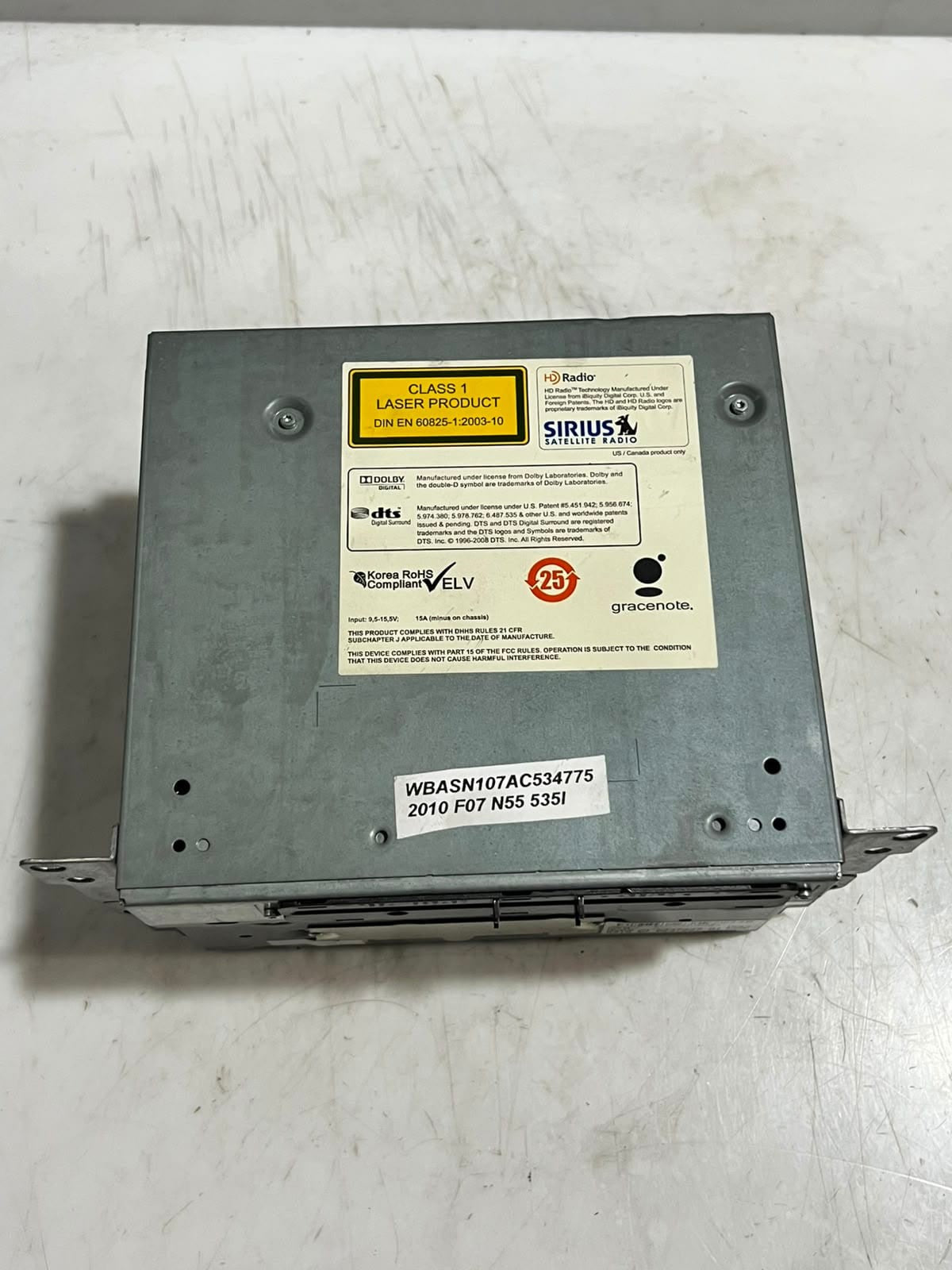 2010 BMW 5 Series GT F07 N55 535I models Radio HEAD UNIT CD NBT 9237227 OEM