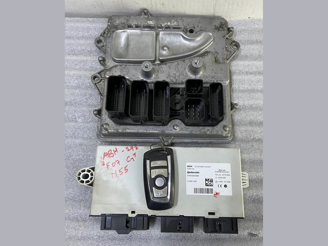 OEM BMW F07 N55 ENGINE COMPUTER CONTROL UNIT MODULE ECU SET 8639582-01