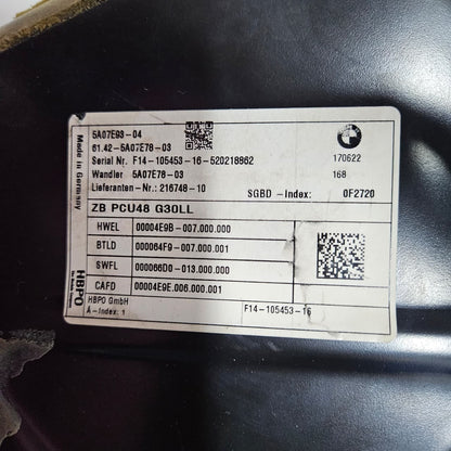 5A07E93-5A07E78 2017-2021 BMW 5 Series G30 G38 530i PCU Voltage Control Module 