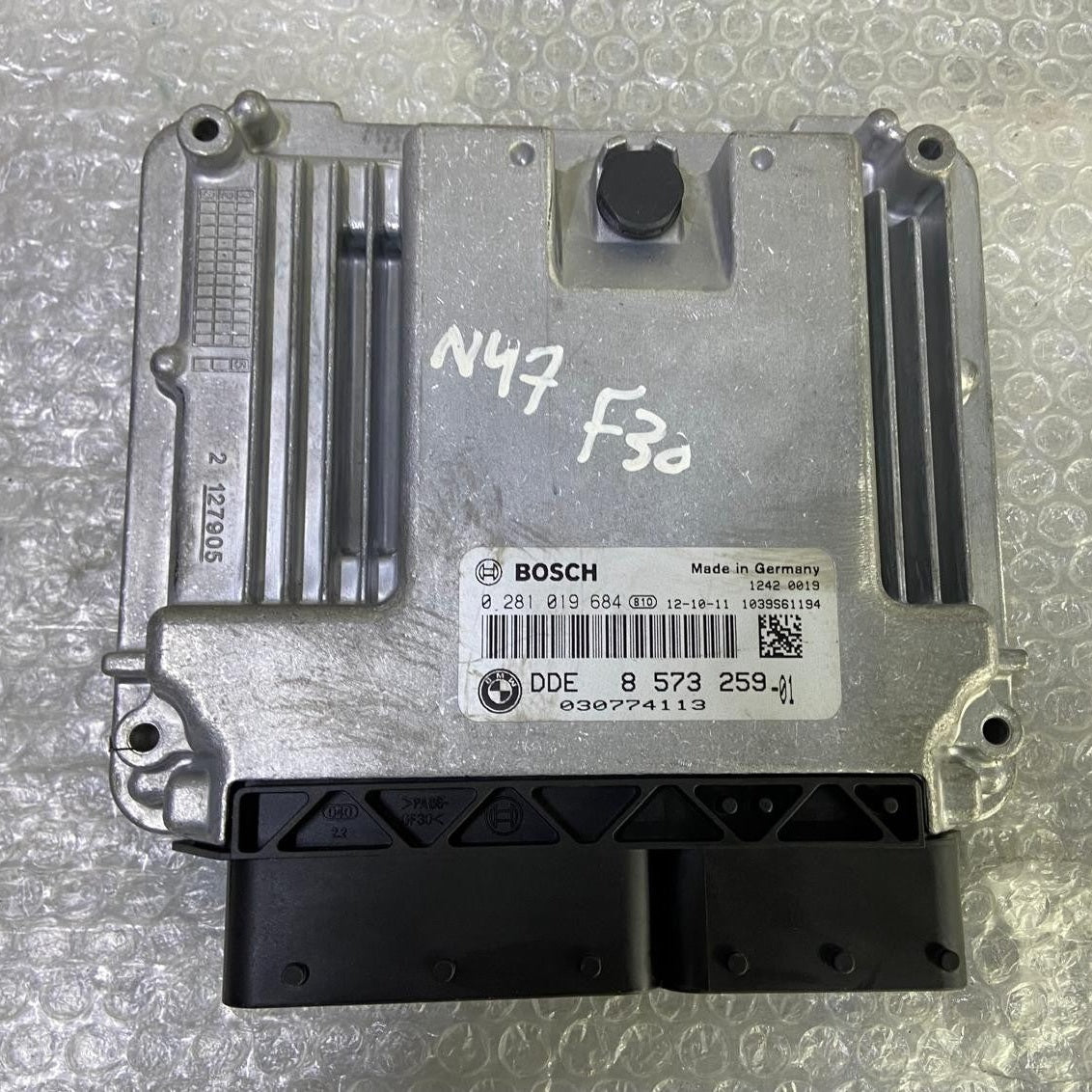 OEM BMW 320d N47N F30 2013 ENGINE CONTROL UNIT ECU KIT DDE 8573259 BOSCH